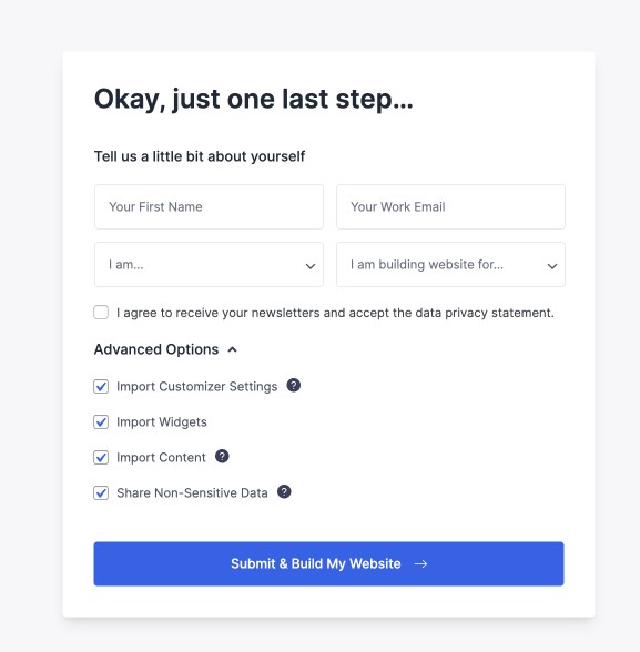 Start the template import process