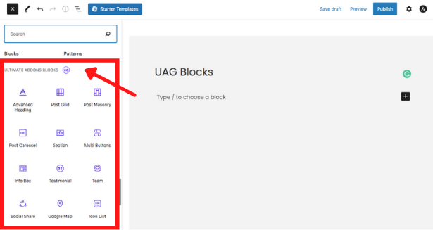 Add New Post - Ultimate Addons for Gutenberg