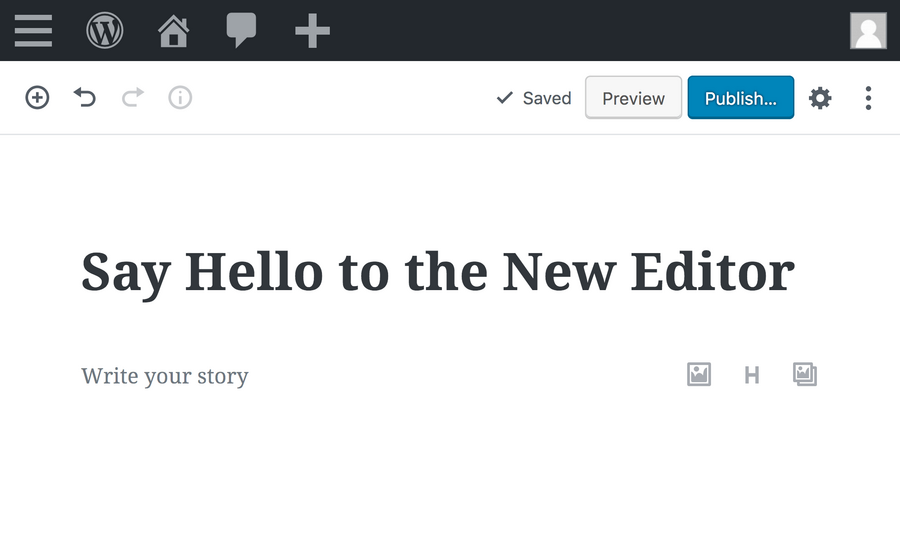 Gutenberg editor default view