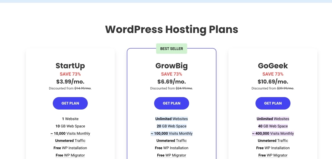 Select WP Hosting Plan