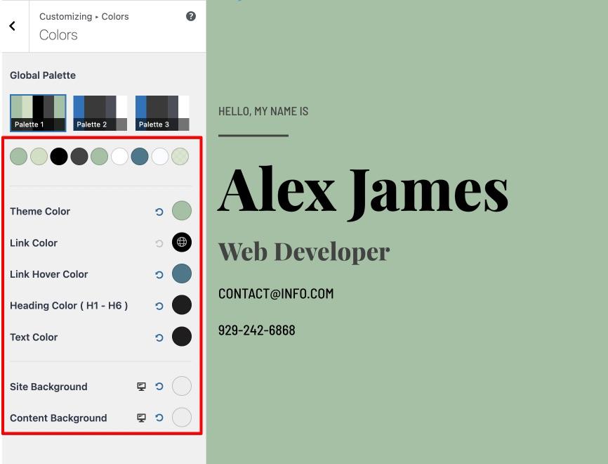 Set Global Color Palette