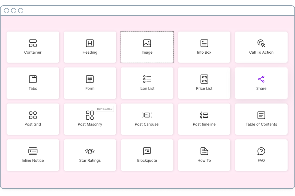 Blocs disponibles Spectra