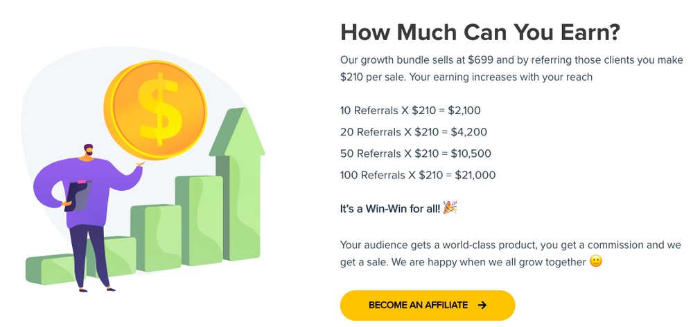 Earn $210 as commission on the Astra Growth Bundle