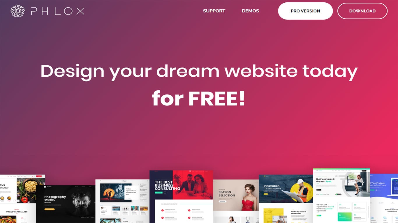 Phlox theme site image