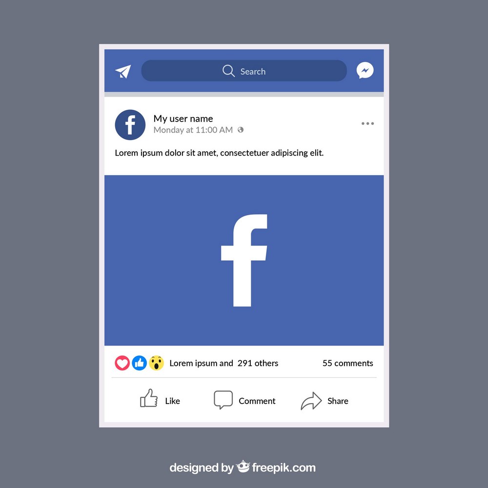 facebook UI 